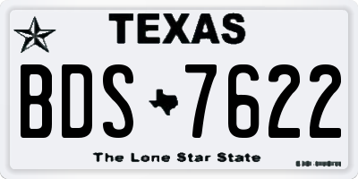 TX license plate BDS7622