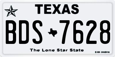 TX license plate BDS7628