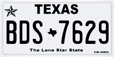 TX license plate BDS7629