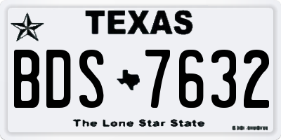 TX license plate BDS7632