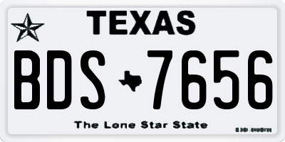 TX license plate BDS7656