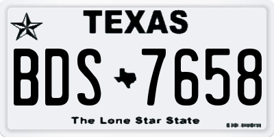 TX license plate BDS7658
