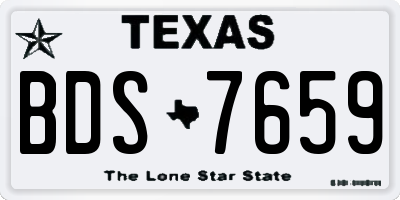 TX license plate BDS7659