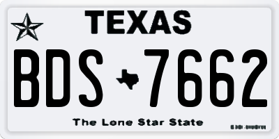 TX license plate BDS7662