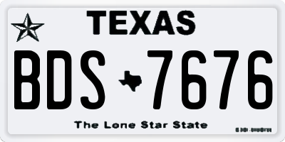 TX license plate BDS7676