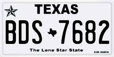 TX license plate BDS7682