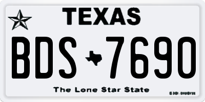 TX license plate BDS7690