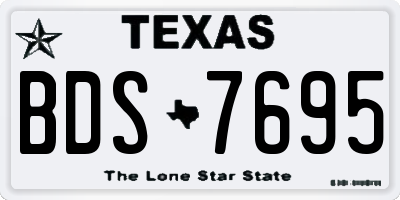 TX license plate BDS7695