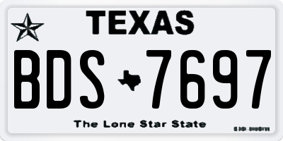 TX license plate BDS7697