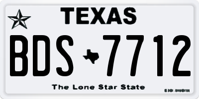 TX license plate BDS7712