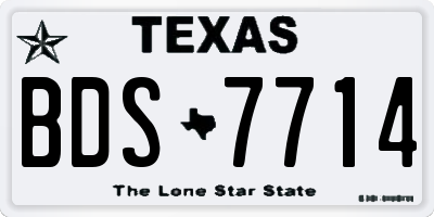 TX license plate BDS7714