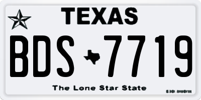 TX license plate BDS7719