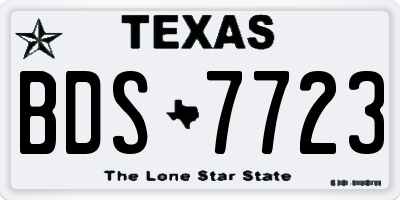 TX license plate BDS7723