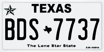 TX license plate BDS7737