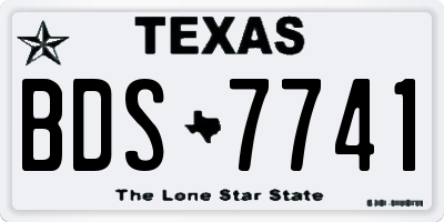 TX license plate BDS7741