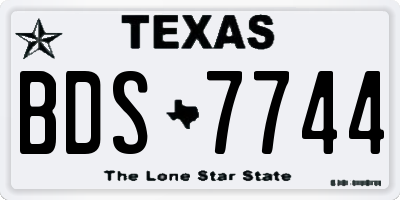 TX license plate BDS7744