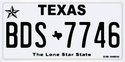 TX license plate BDS7746