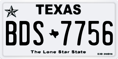 TX license plate BDS7756