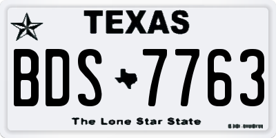 TX license plate BDS7763