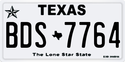 TX license plate BDS7764