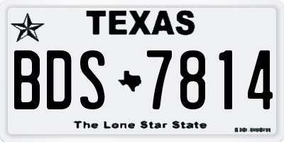 TX license plate BDS7814