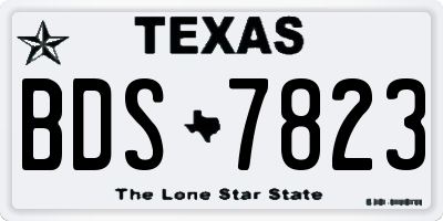 TX license plate BDS7823