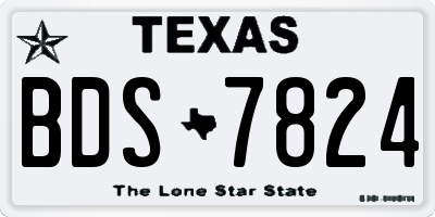 TX license plate BDS7824