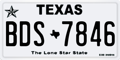 TX license plate BDS7846