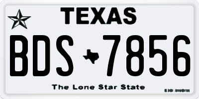 TX license plate BDS7856