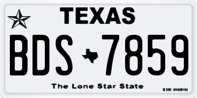 TX license plate BDS7859