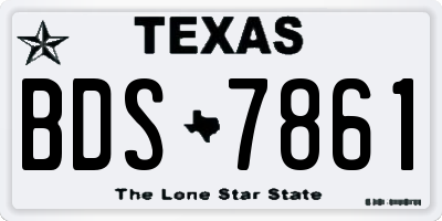 TX license plate BDS7861