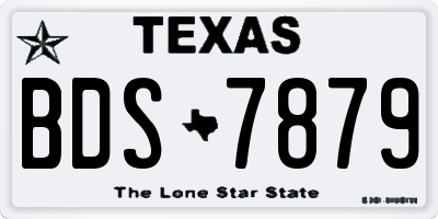 TX license plate BDS7879