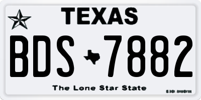TX license plate BDS7882