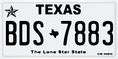 TX license plate BDS7883
