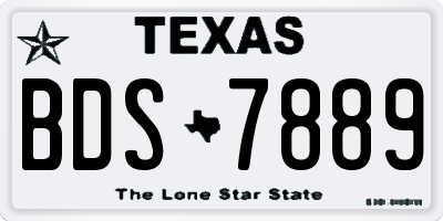 TX license plate BDS7889