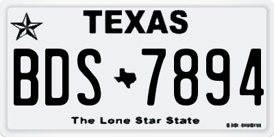 TX license plate BDS7894
