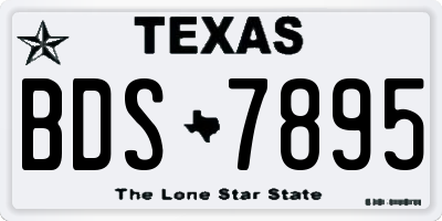 TX license plate BDS7895