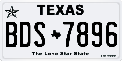TX license plate BDS7896