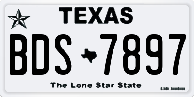 TX license plate BDS7897