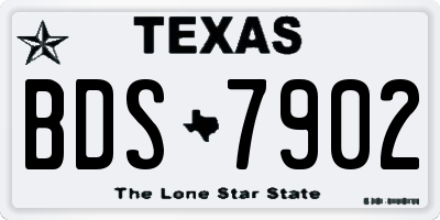 TX license plate BDS7902