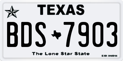 TX license plate BDS7903