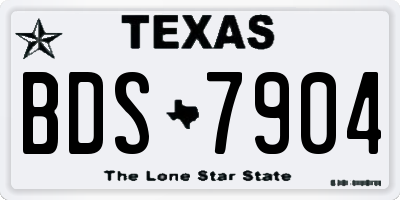 TX license plate BDS7904