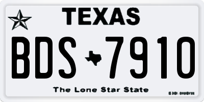 TX license plate BDS7910
