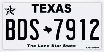 TX license plate BDS7912