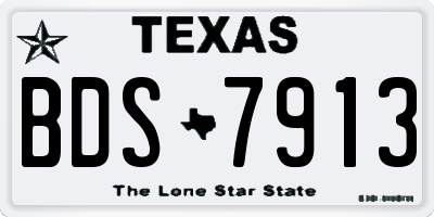 TX license plate BDS7913