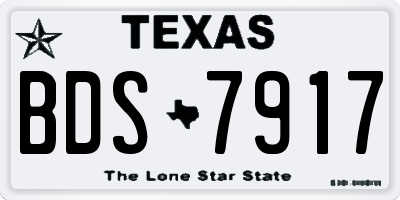 TX license plate BDS7917