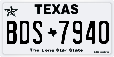 TX license plate BDS7940