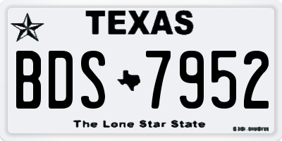 TX license plate BDS7952