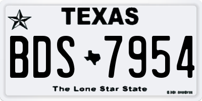 TX license plate BDS7954