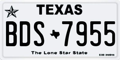 TX license plate BDS7955